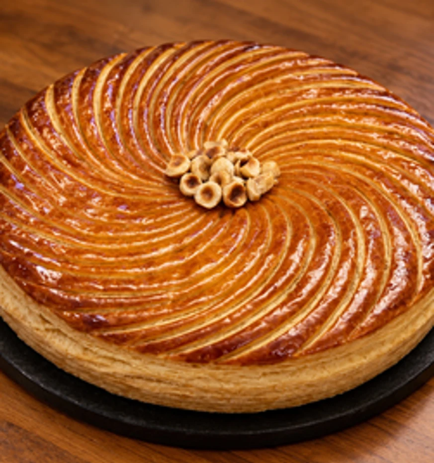 Galette dorée au rayage régulier