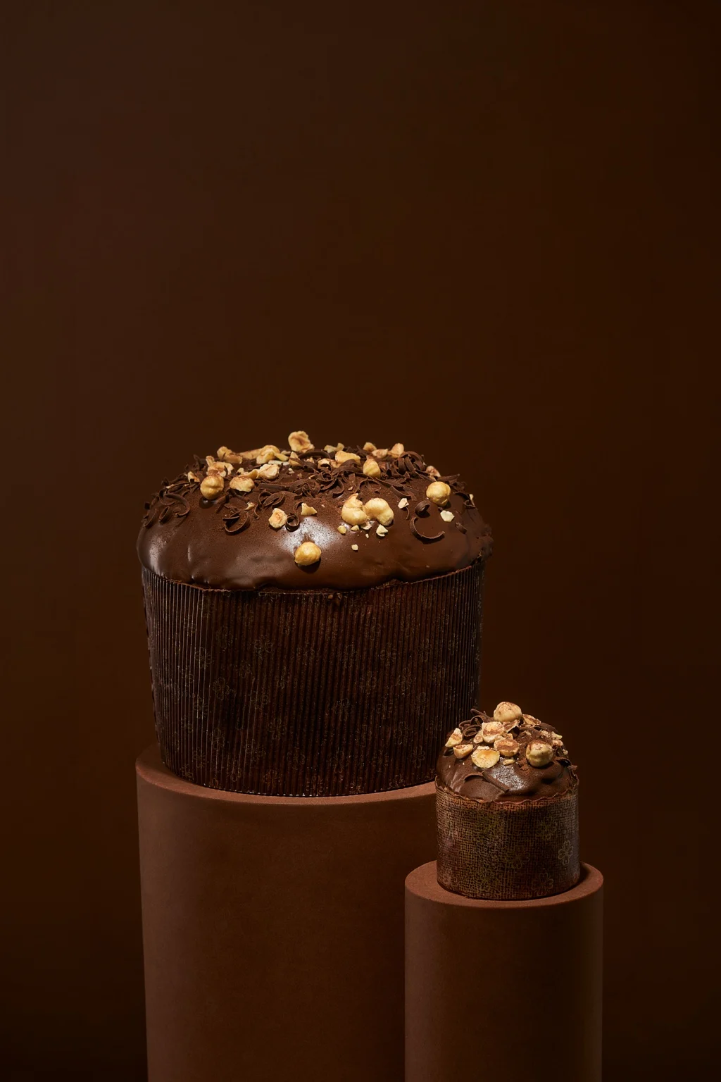 Panettones — finition chocolat — création de Sébastien Cantrelle